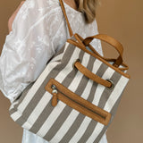 Awning Stripe Canvas Backpack