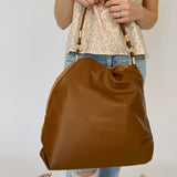 Noelle Two-Tone Ruched Hobo