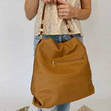 Noelle Two-Tone Ruched Hobo
