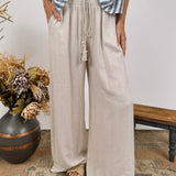 Sheer Luck Smocked Waist Pants