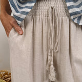 Sheer Luck Smocked Waist Pants