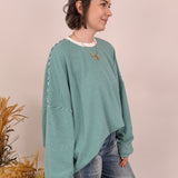Adalee Soft Striped Oversized Top