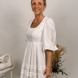 Chelsea Ruffled Square Neck Mini Dress