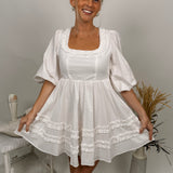 Chelsea Ruffled Square Neck Mini Dress