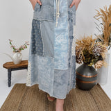 Piece by Piece Patchwork Denim Skirt