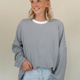Adalee Soft Striped Oversized Top