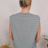 High Standards Striped Sweater Vest