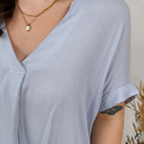 Just Winging It V-Neck Blouse