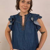 Glenda Denim Blouse
