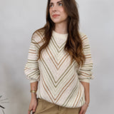 Bernadette Diagonal Stripe Sweater