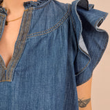Glenda Denim Blouse