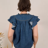 Glenda Denim Blouse
