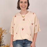 Cherry On Top Embroidered Tee