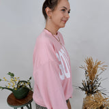 God Is Love Ribbed Oversized Sweatshirt