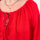 Capture Hearts Tie Front Blouse