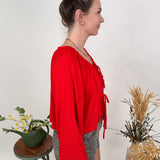 Capture Hearts Tie Front Blouse