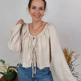 Capture Hearts Tie Front Blouse