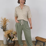 Branch Out Barrel Leg Loose Pants