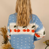 Chesney Cherry Pattern Sweater