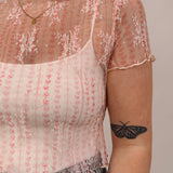 Anita Floral Lace Layering Crop Top