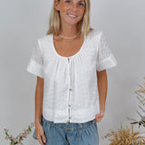 Gwendolyn Cotton Eyelet Blouse