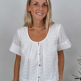 Gwendolyn Cotton Eyelet Blouse