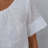Gwendolyn Cotton Eyelet Blouse