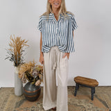 Sheer Luck Smocked Waist Pants