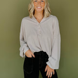 Lennox Mineral Washed Long Sleeve Knit Top