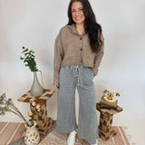 Alexandra High Collar Knit Cardigan