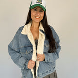 Margaret Denim Fur Jacket