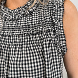 Believe It Gingham Ruffle Blouse
