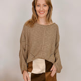 The Flip Side Patch Work Suede Skirt