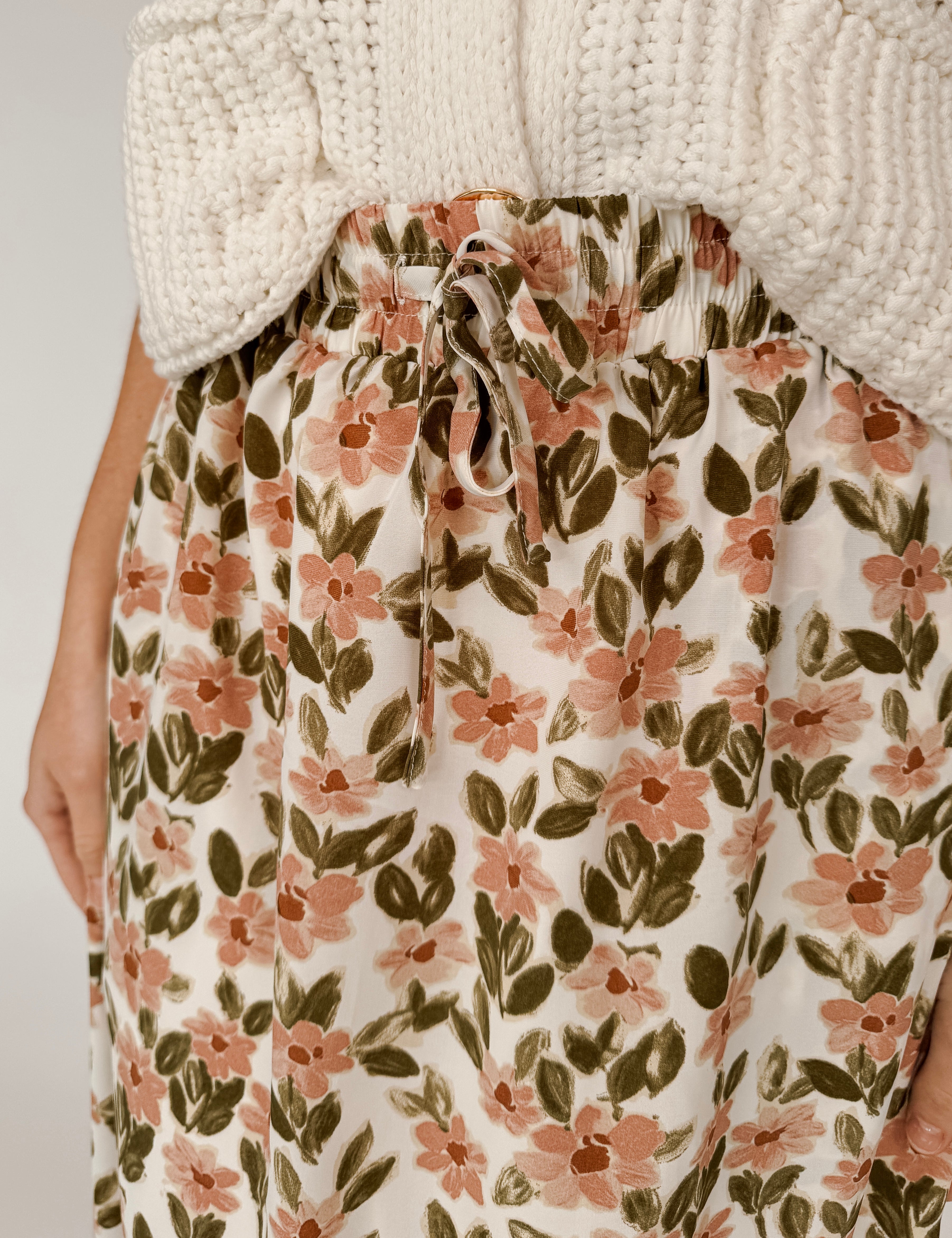 Live & Give Floral Midi Skirt