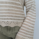 Take Heart Scallop Edge Sweater