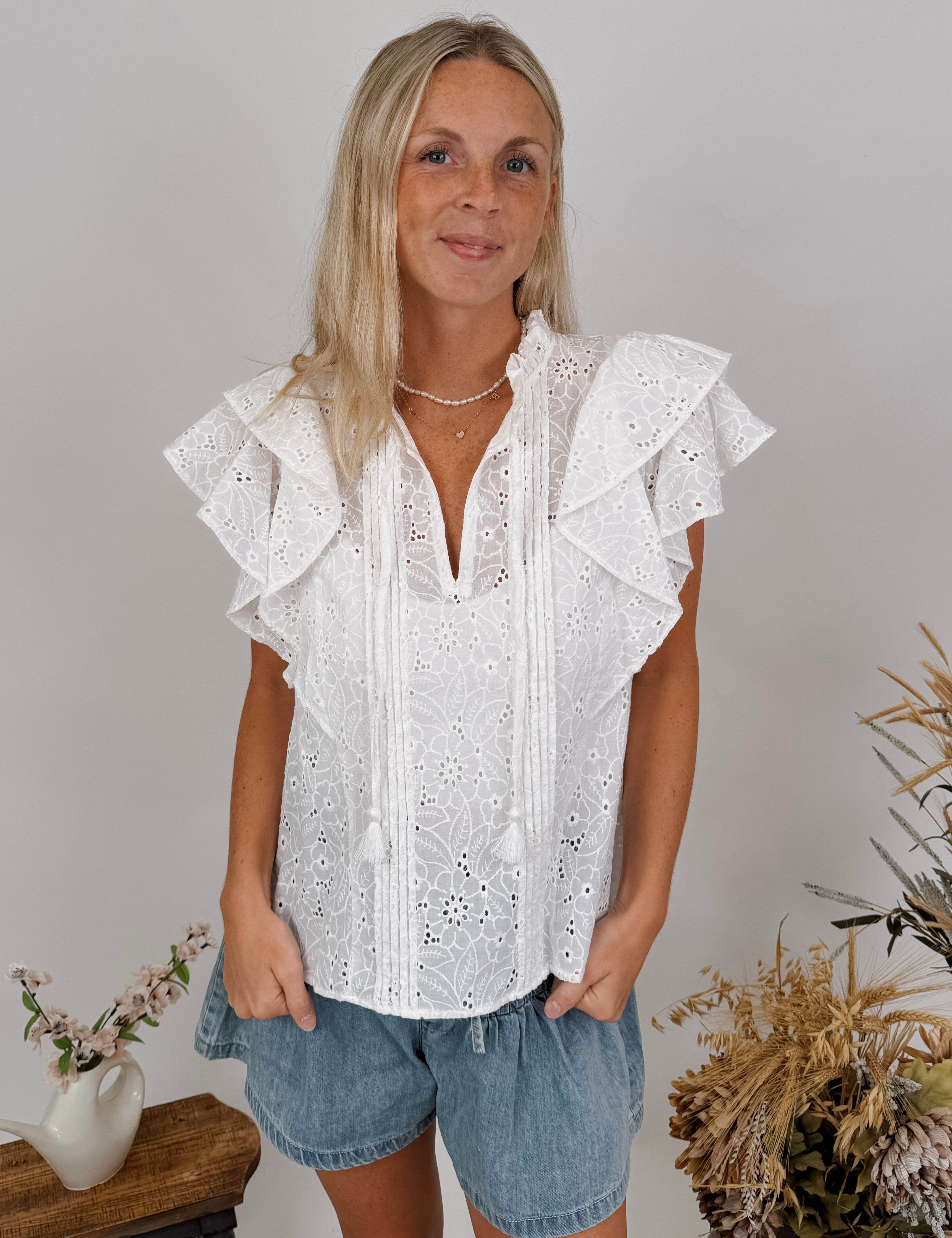 Own The Moment Ruffle Blouse