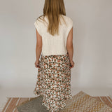 Live & Give Floral Midi Skirt