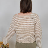 Take Heart Scallop Edge Sweater