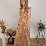 Take Chances Gingham Maxi Dress