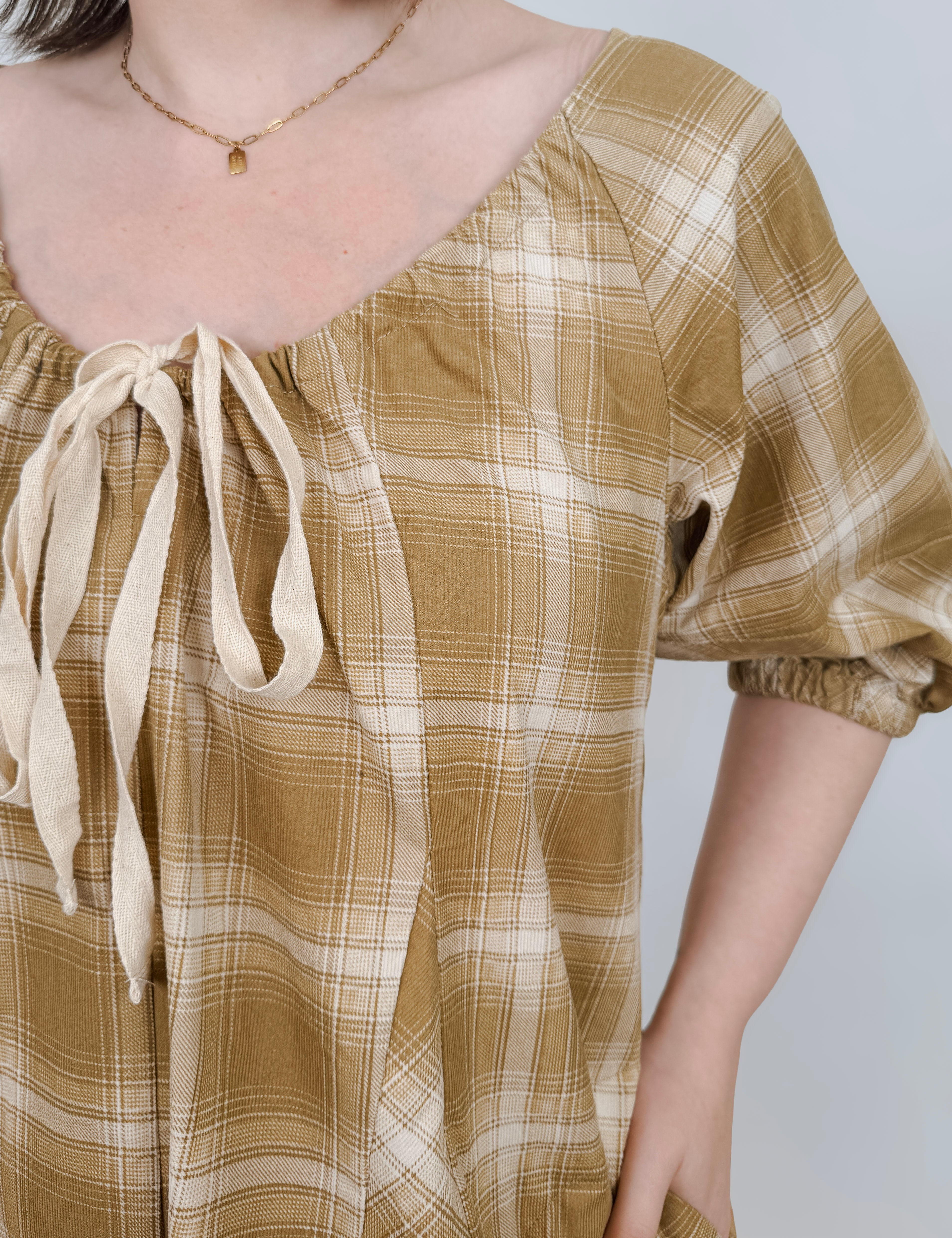 Nadine Plaid Romper