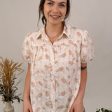 Burst With Life Button Up Blouse