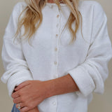 Della Super Soft Button Up Knit Sweater with a button front — Paper Doll