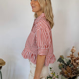 Bold Lines Button Up Top
