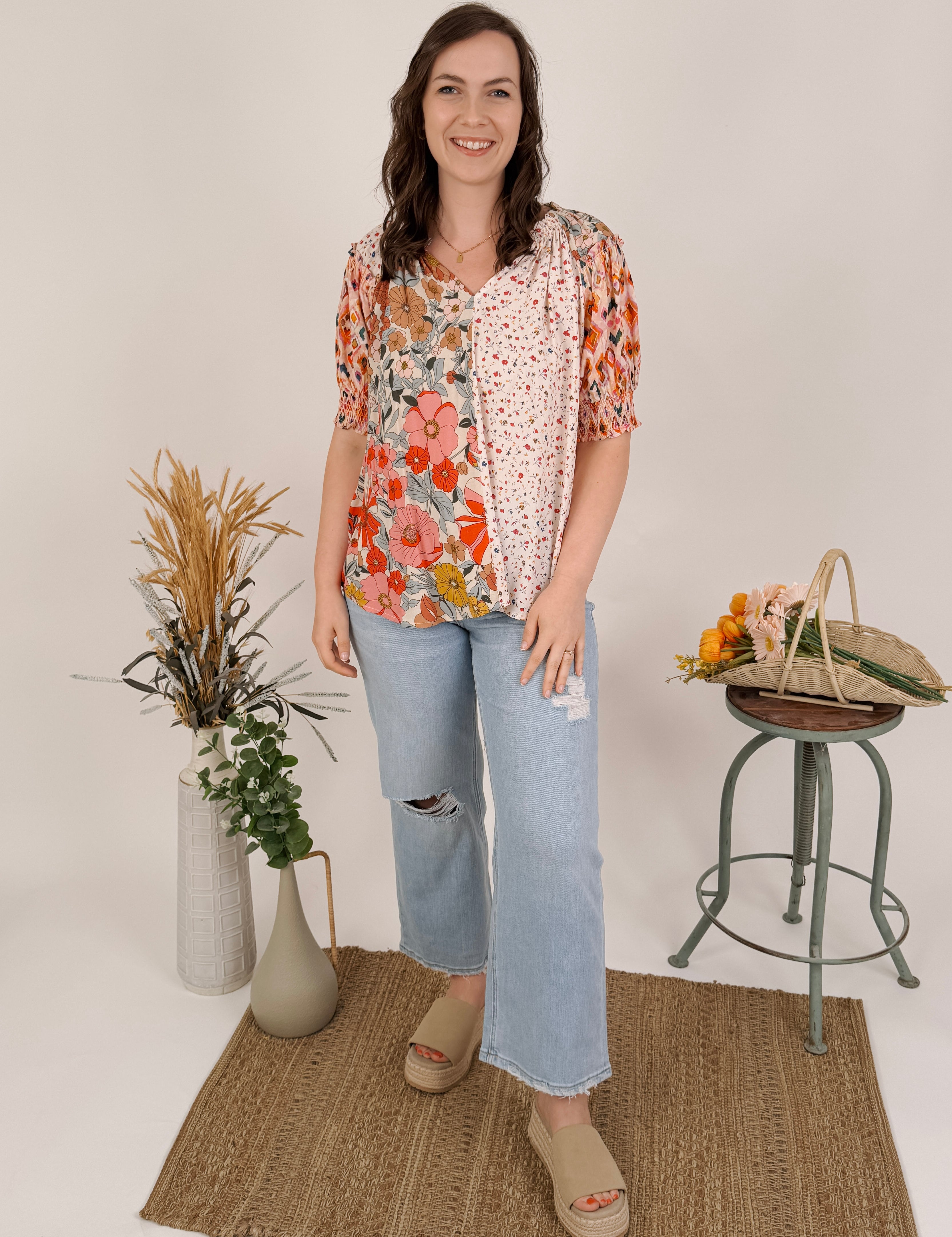 Inspired Multi Print Blouse