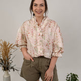 Dew Tell Floral Button Up Top