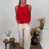 In A Twist Triple Bow Blouse