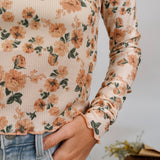 Shanna Floral Print Thermal Knit Top