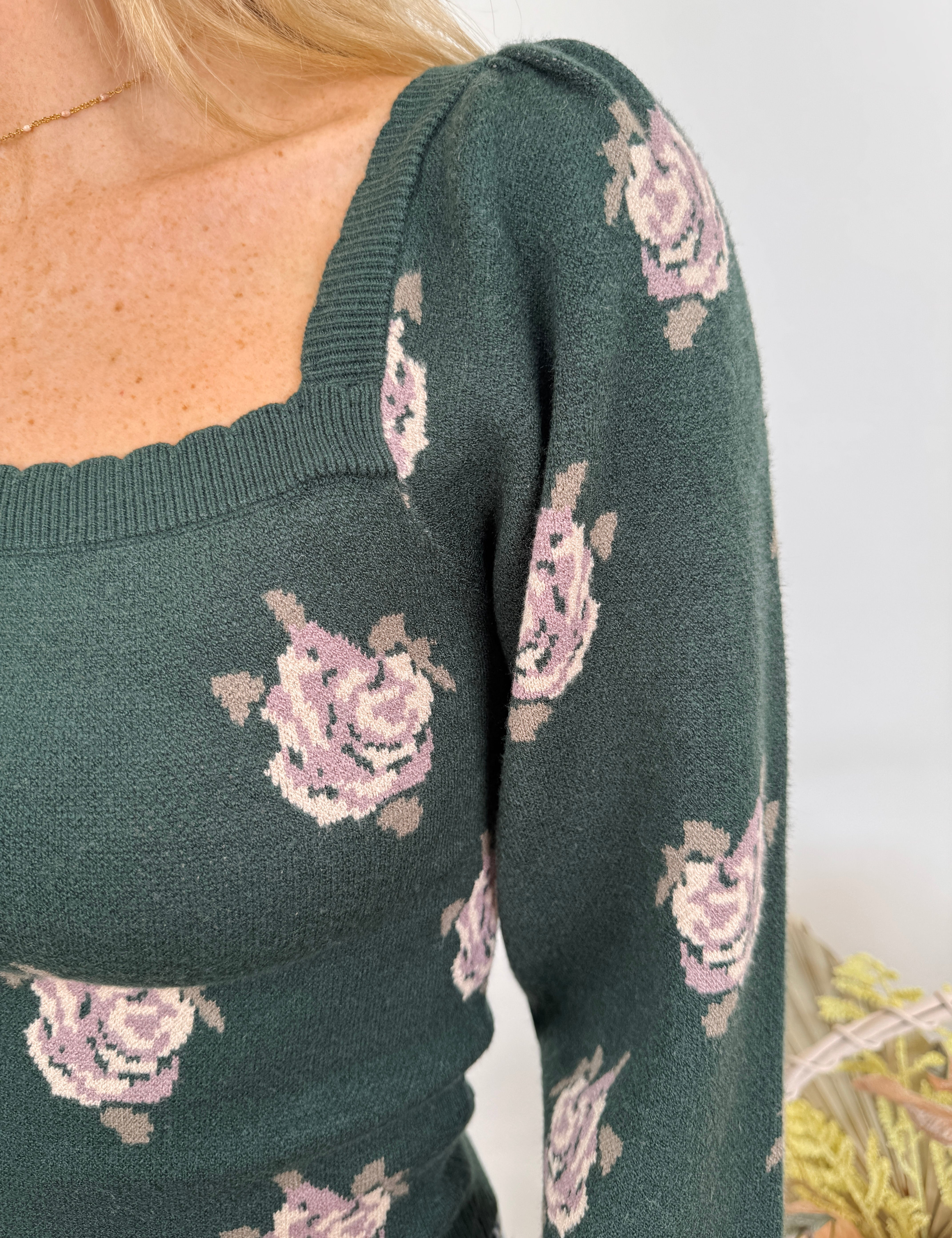 Laurel Floral Sweater Top