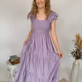 Time Flies Balloon Sleeve Maxi Dress