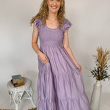 Time Flies Balloon Sleeve Maxi Dress